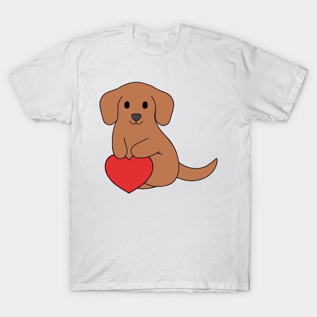 Dachshund Heart T-Shirt by BiscuitSnack